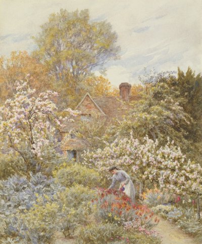 Ein Garten im Frühling von Helen Allingham